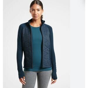 Athleta Flurry Force Insulated PrimaLoft Jacket Size Large Lagoon Blue
